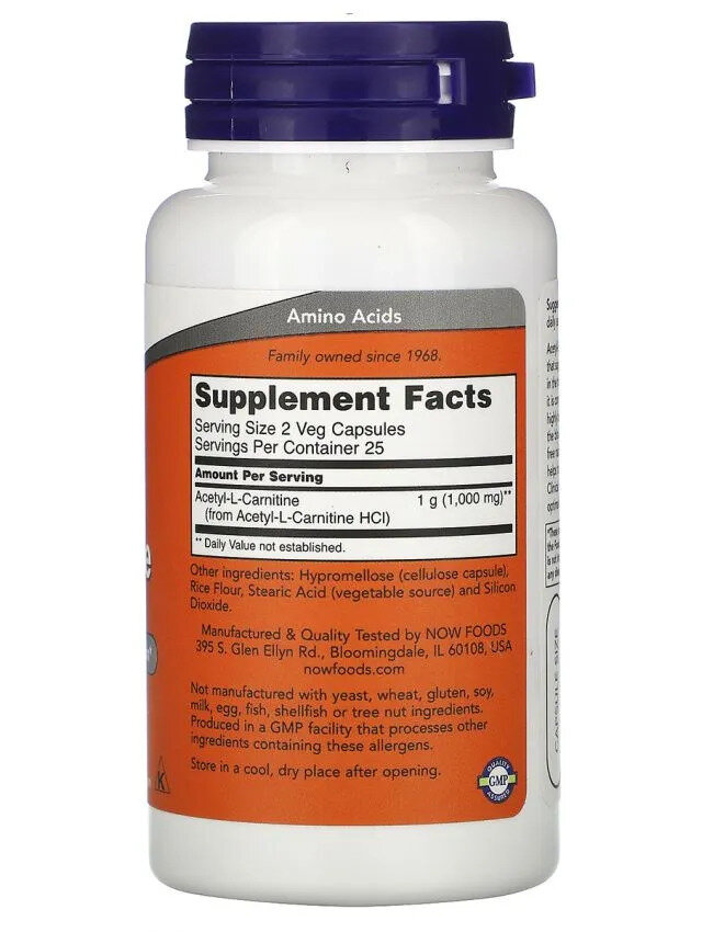 Acetyl L-Carnitine 500 mg 50 caps Acetyl L-Carnitine 500 mg 50 caps